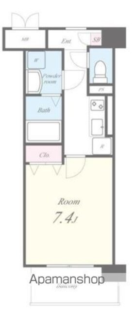 ヴィラージュオリオン[1K/26.64m2]の間取図