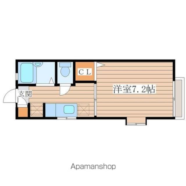 宮城県仙台市青葉区北山２丁目[1K/24.18m2]の間取図