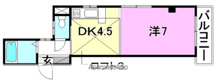 キクコビル[1DK/21.72m2]の間取図