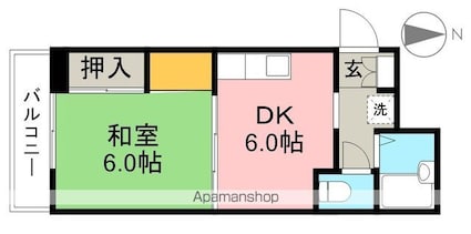コーポ田中３号館[1DK/29.9m2]の間取図