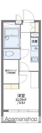 レオパレスルミエール西台[1K/19.87m2]の間取図