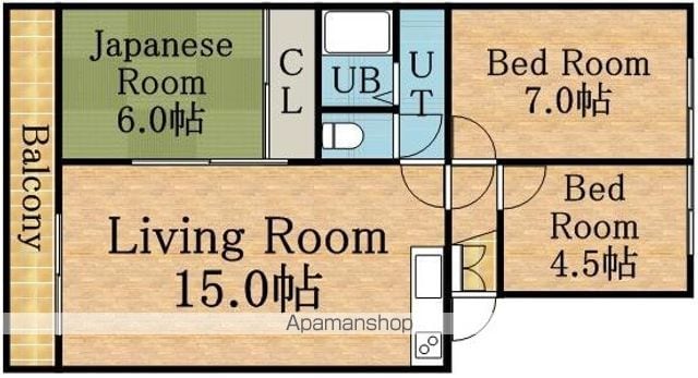 コスモロイヤル東苗穂B棟の間取り写真