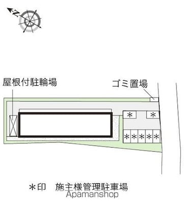 レオパレスもみじ山[1K/26.08m2]の配置図