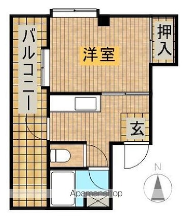 第１小野ビル[1K/23.49m2]の間取図