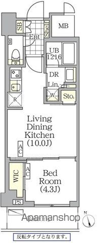 【新宿区東五軒町のマンションの間取り】