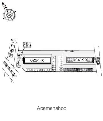 レオパレスＡｏｉⅡ[1K/22.02m2]の配置図