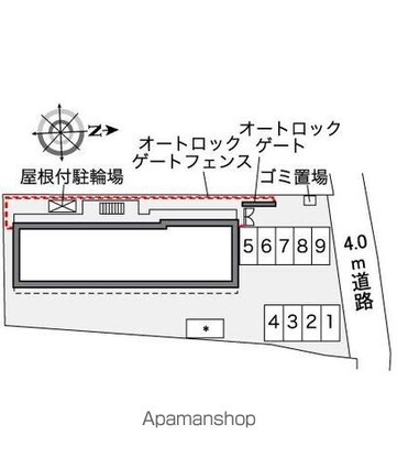 レオパレスチェリーハウス[1K/20.81m2]の配置図