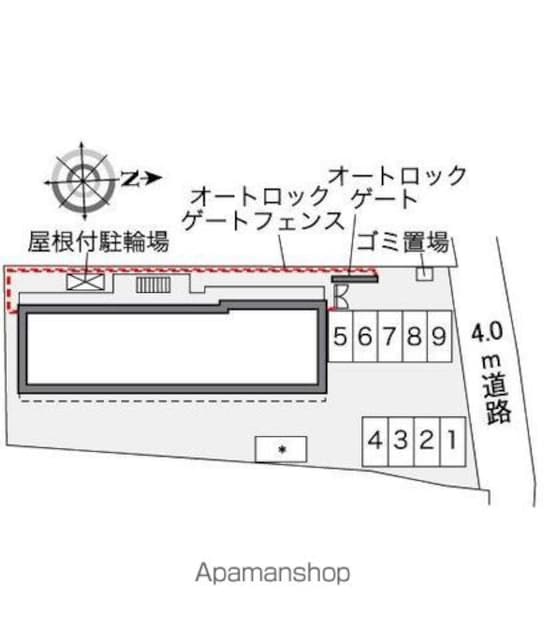 レオパレスチェリーハウス[1K/20.81m2]の配置図