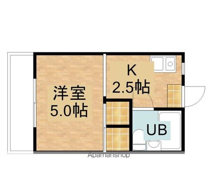 スワンレジデンス[1R/16m2]の間取図