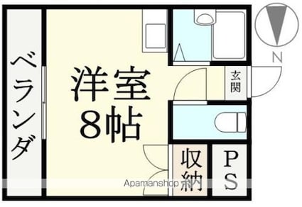 ハイムクマンド[1R/20m2]の間取図