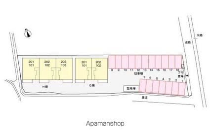 グラスランド　レジデンス　Ｈ[1LDK/46.22m2]の配置図