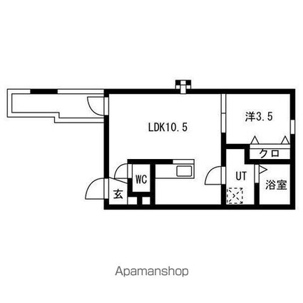 ａｇｒｉ　ｆｏｇｌｉｏ（アグリフォーリオ）[1LDK/33.12m2]の間取図