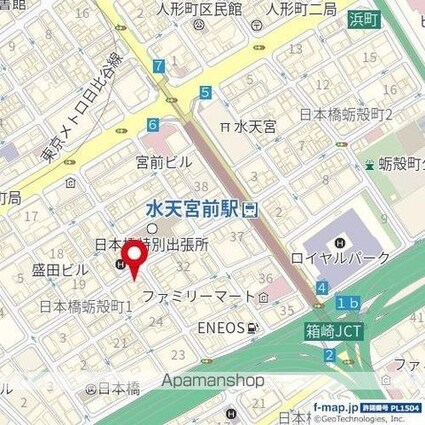 東京都中央区日本橋蛎殻町１丁目[1K/25.65m2]の周辺