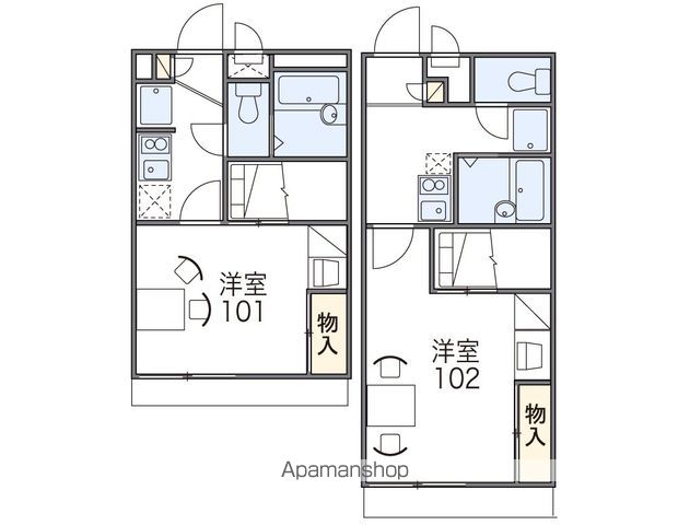 レオパレスプランタン四番館の間取り写真