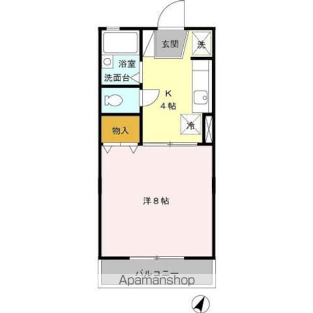 コスモス　ＡＢ[1K/26.72m2]の間取図