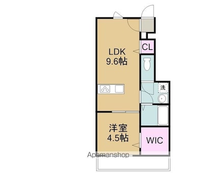 ヒッポ東門[1LDK/35.62m2]の間取図