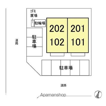フォレストヒルズ[1LDK/45m2]の配置図