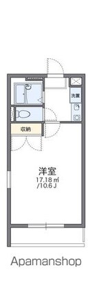 レオパレスＯＺー１[1K/26.49m2]の間取図