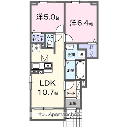 ニコリヴⅠ[2LDK/53.62m2]の間取図