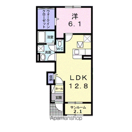 フィールド　サンⅢ　Ａ[1LDK/50.16m2]の間取図