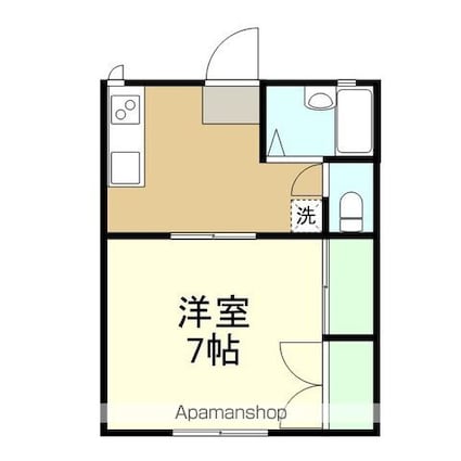 メゾンジルエット[1K/26.91m2]の間取図