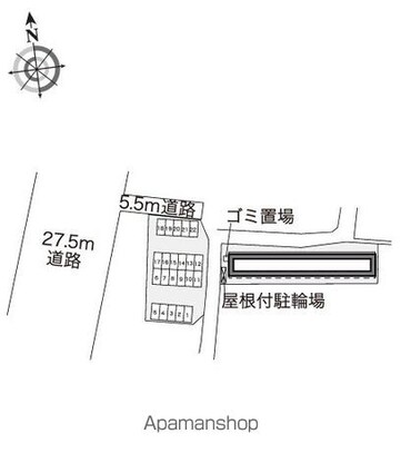 レオパレスクリスマスローズ[1K/26.08m2]の配置図