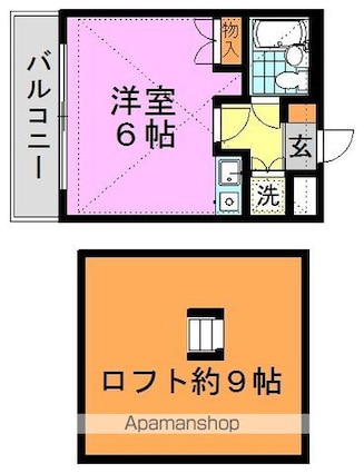 シャトレーヌ高円寺[1R/18m2]の間取図