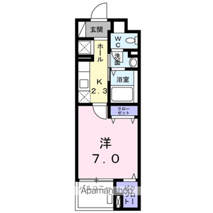 グランツ　グルン[1K/27.84m2]の間取図