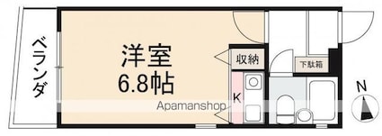 ローズガーデン（本町）[1R/18.6m2]の間取図