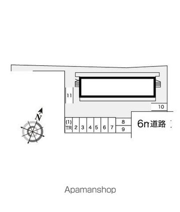 レオパレス半田[1K/26.17m2]の配置図