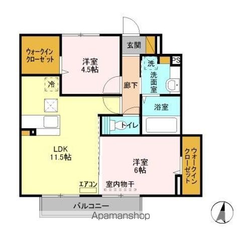 八千代市村上のアパートの間取り