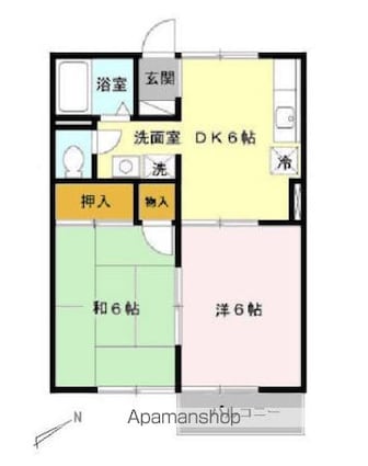 サンズ[2DK/40.29m2]の間取図