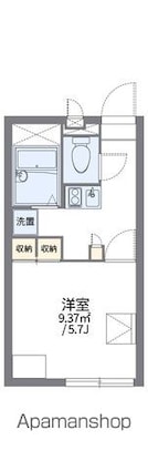 レオパレスアキユマーサ[1K/20.28m2]の間取図