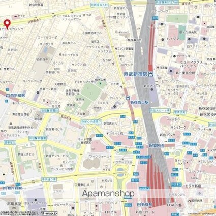 東京都新宿区西新宿８丁目[1K/20.03m2]の周辺
