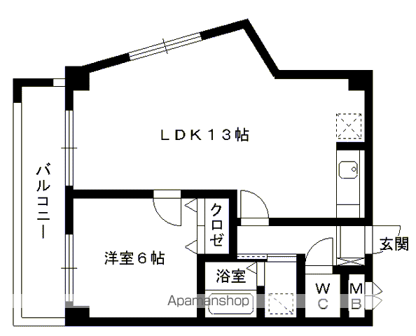 【福岡市東区箱崎のマンションの間取り】