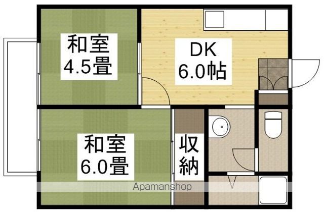 倉田第2コーポの間取り写真