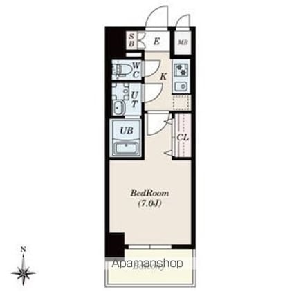 ＳーＲＥＳＩＤＥＮＣＥ尾頭橋ｃｌａｒｉｔｙ[1K/23.22m2]の間取図