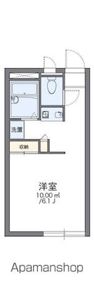 レオパレスラ・ポール[1K/21.06m2]の間取図