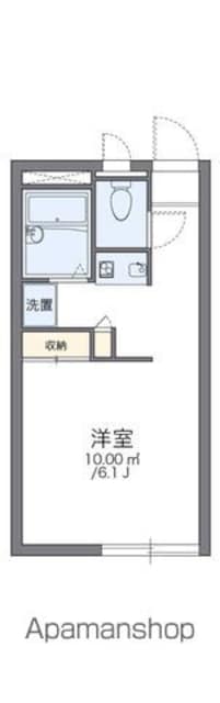 レオパレスラ・ポール[1K/21.06m2]の間取図