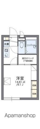 レオパレスハートプレイス中央Ⅱ[1K/23.18m2]の間取図