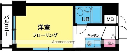 スカイコート下高井戸[1K/16.2m2]の間取図