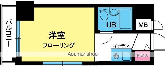 スカイコート下高井戸[1K/16.2m2]の間取図