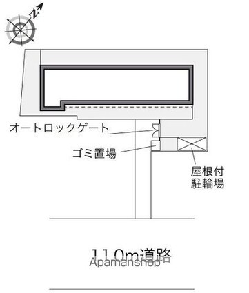 レオパレスミノール[1K/26.08m2]の配置図