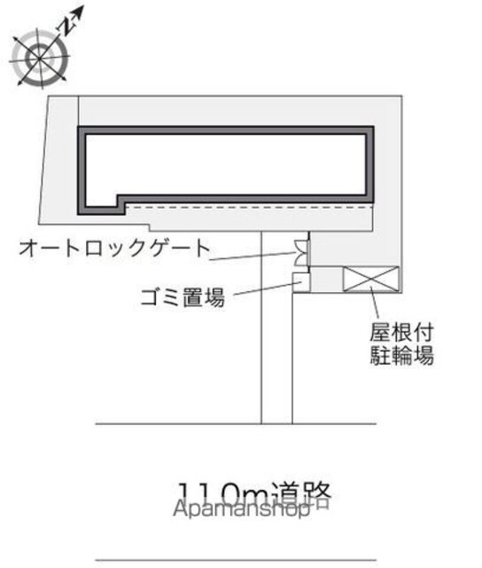 レオパレスミノール[1K/21.65m2]の配置図