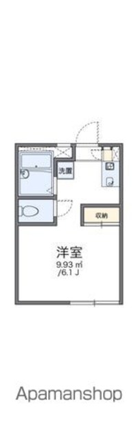 レオパレスエス[1K/19.11m2]の間取図