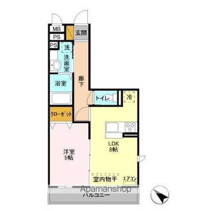 オズシティ[1LDK/36.18m2]の間取図