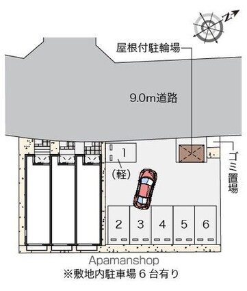 クレイノサンハイム[1K/29.78m2]の配置図