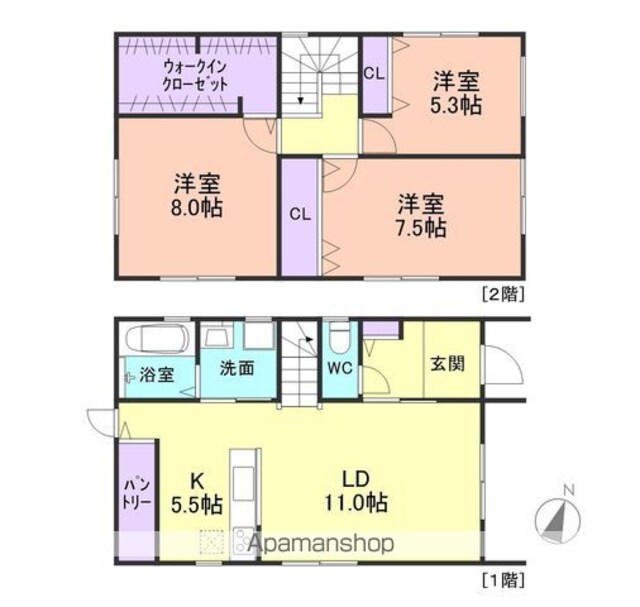 Ｉｔ’ｓ毛見[3LDK/97.7m2]の間取図