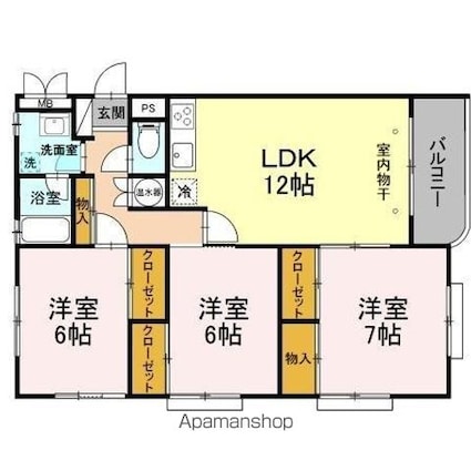 ＯＷＬ　ＨＯＵＳＥ（アウルハウス）[3LDK/75.33m2]の間取図