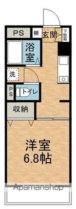 石芝イン北[1K/25.54m2]の間取図